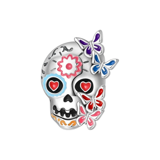 Vida y Alas Skull Charm