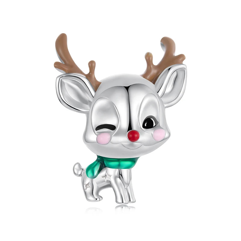 Winking Baby Reindeer Charm