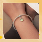 Spinning Lucky Clover Wishbone Dangle Charm