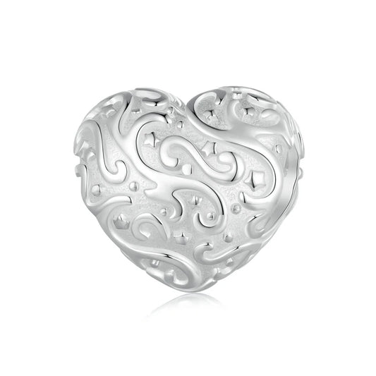 WOSTU 925 Sterling Silver Natural Pearl Flower Charms Star Moon Pendant Retro Heart Beads Safty Chain Fit DIY Bracelet Necklace