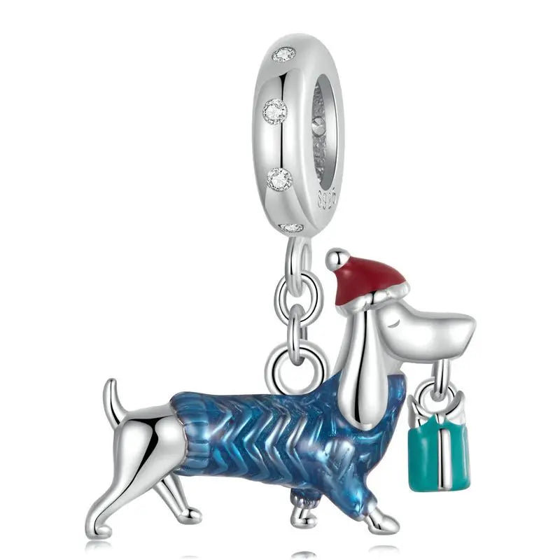 Holiday Dachshund Dangle Charm