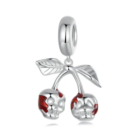 Cherry Skull Dangle Charm