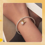 Golden Bee & Pear Dangle Charm