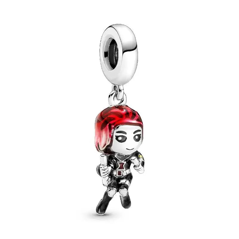 HOT toys Captain America Charm Beads Fits Brand Spider Man Bracelet 925 Silver Charm Pendant gitf