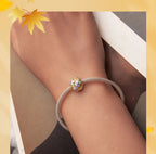 Golden Pastel Heart Bloom Charm