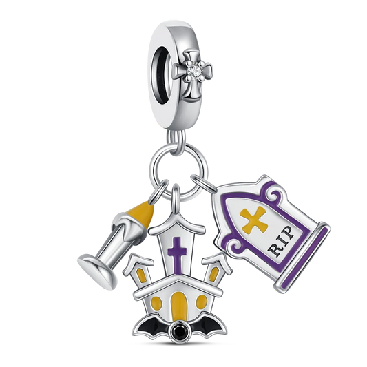 925 Sterling Silver Halloween Charm Ghost Pumpkin Charms Jewelry Making For Women Men DIY Bracelet Halloween Party Jewelry Gift