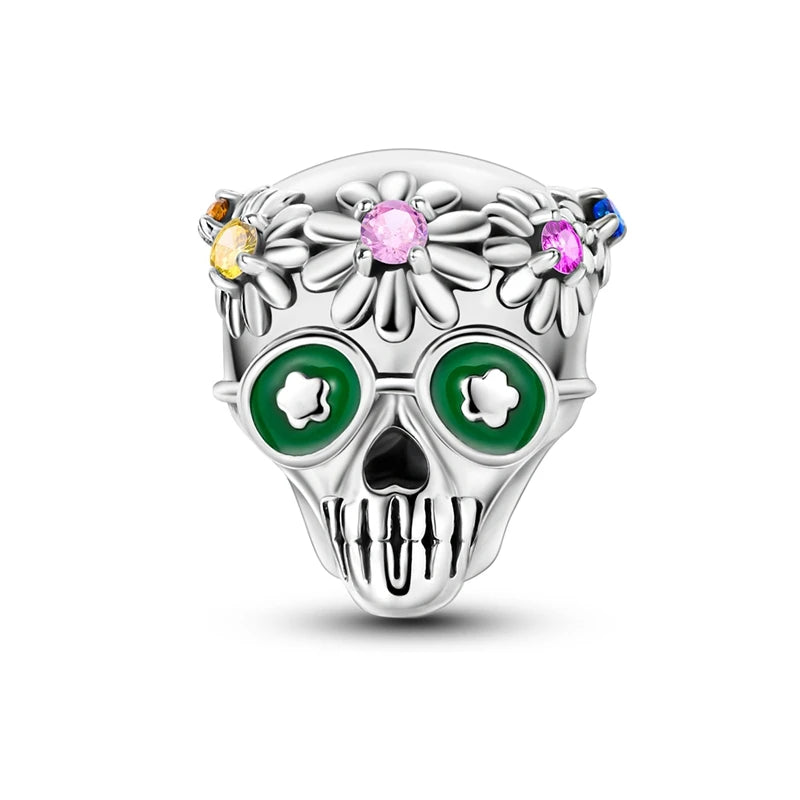 Skull Demon pumpkin Head Ghost Halloween pendant Jewelry Beads for s925 Original Bracelet Plata De Ley 925 boutique charms gift