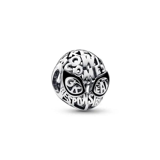 Silver Spidey Mask Charm