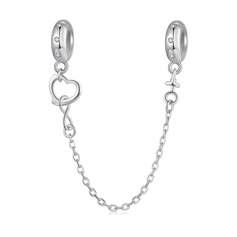 WOSTU Mother Day Gift 925 Sterling Silver Baby Foot Charm Letter Mom Love Beads Red Heart Pendant Fit DIY Bracelet Necklace