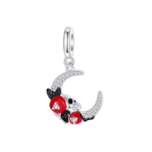Eternal Bloom Crescent Dangle Charm