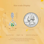 Spinning Lucky Clover Wishbone Dangle Charm