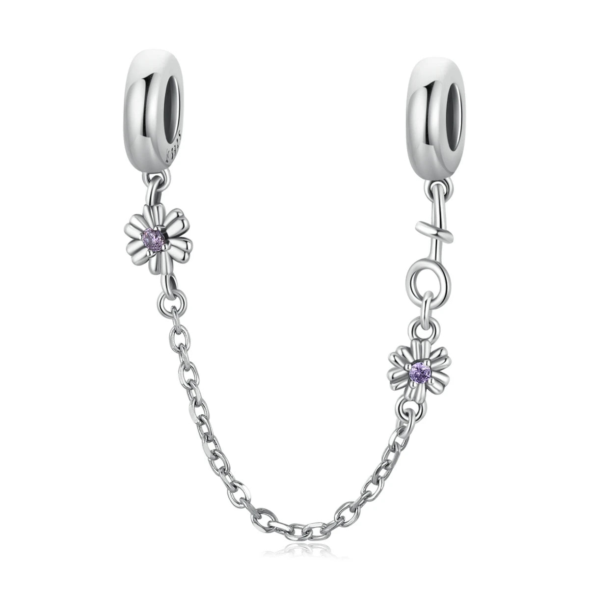 WOSTUS 925 Sterling Silver Honey Bee Safety Chain Star Moon Beads Heart Charm Fit Original Bracelet Bangle DIY Jewelry Making